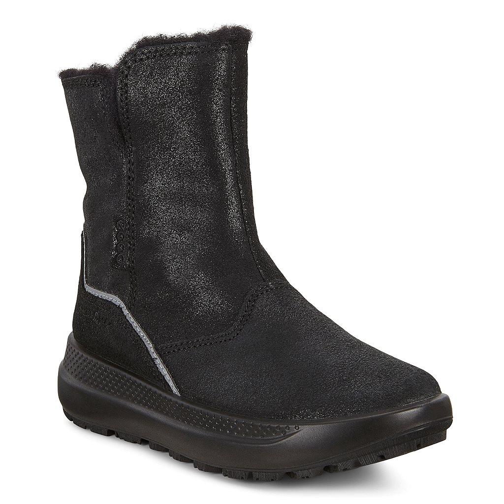 Bottes De Neige Ecco Solice K Filles Noir 2973-UTVGZ